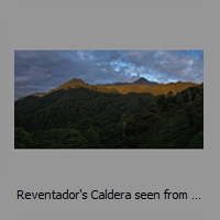 Reventador's Caldera seen from our Guesthouse